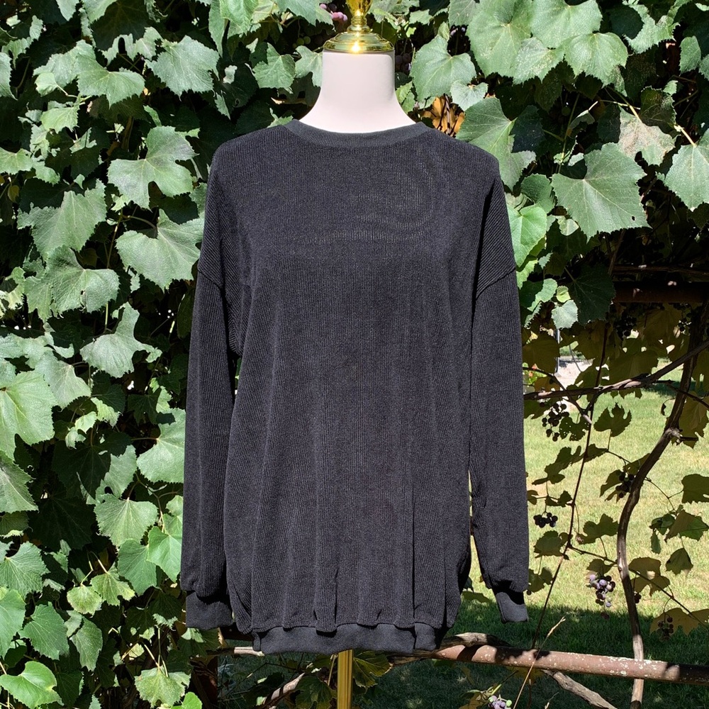 Classic Black Women's Corduroy Top